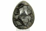 Septarian Dragon Egg Geode - Black Crystals #219113-3